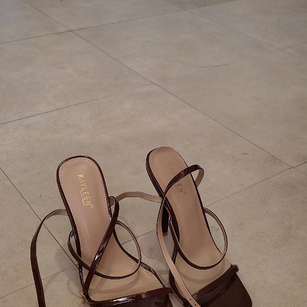 KAYLEEN By Los Angeles Brown Heeled Sandals